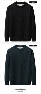 MEN’S THICK VELVET KNIT SWEATER