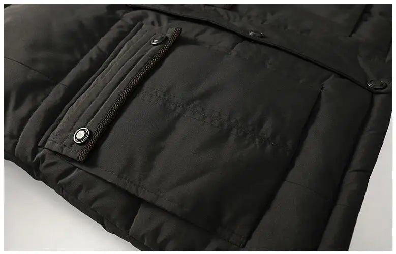 Men’s Fur Collar Hooded Down Parka