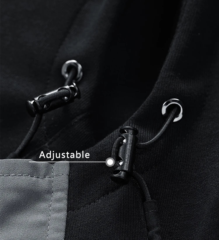 Men’s Patchwork Zip-Up Hoodie