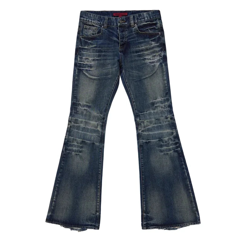 Unisex Retro Trumpet Denim Pants