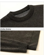 MEN’S THICK VELVET KNIT SWEATER