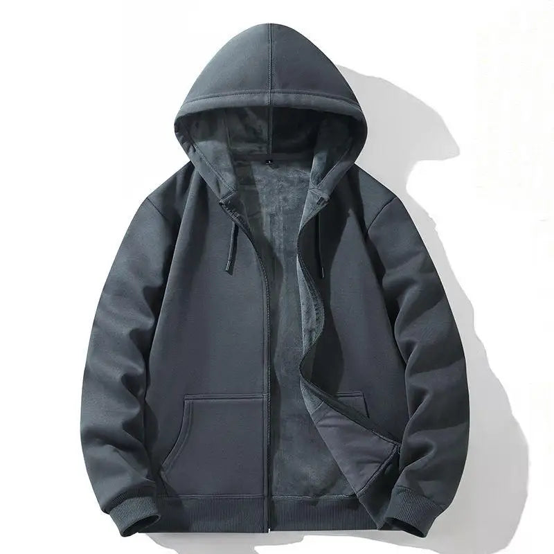 Fleece-Lined Zip Hooded Sweatshirt