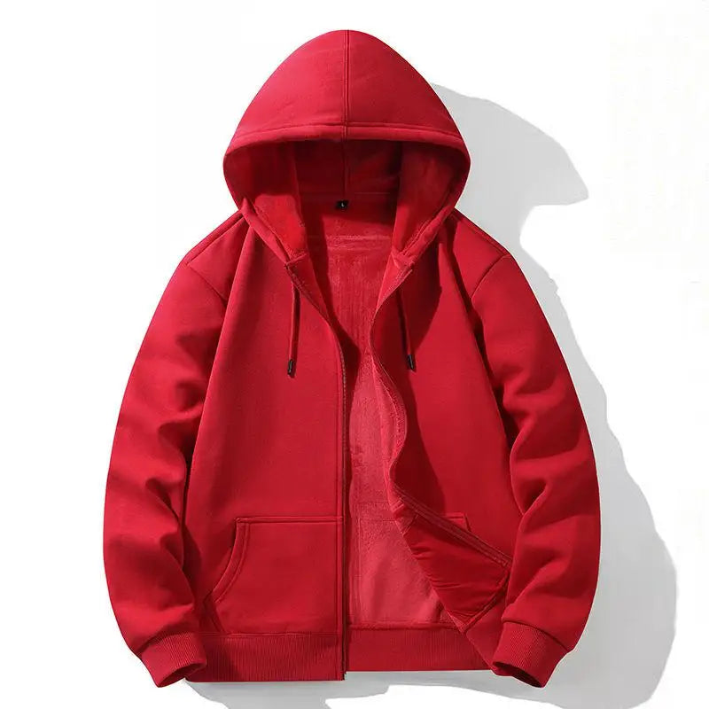 Fleece-Lined Zip Hooded Sweatshirt