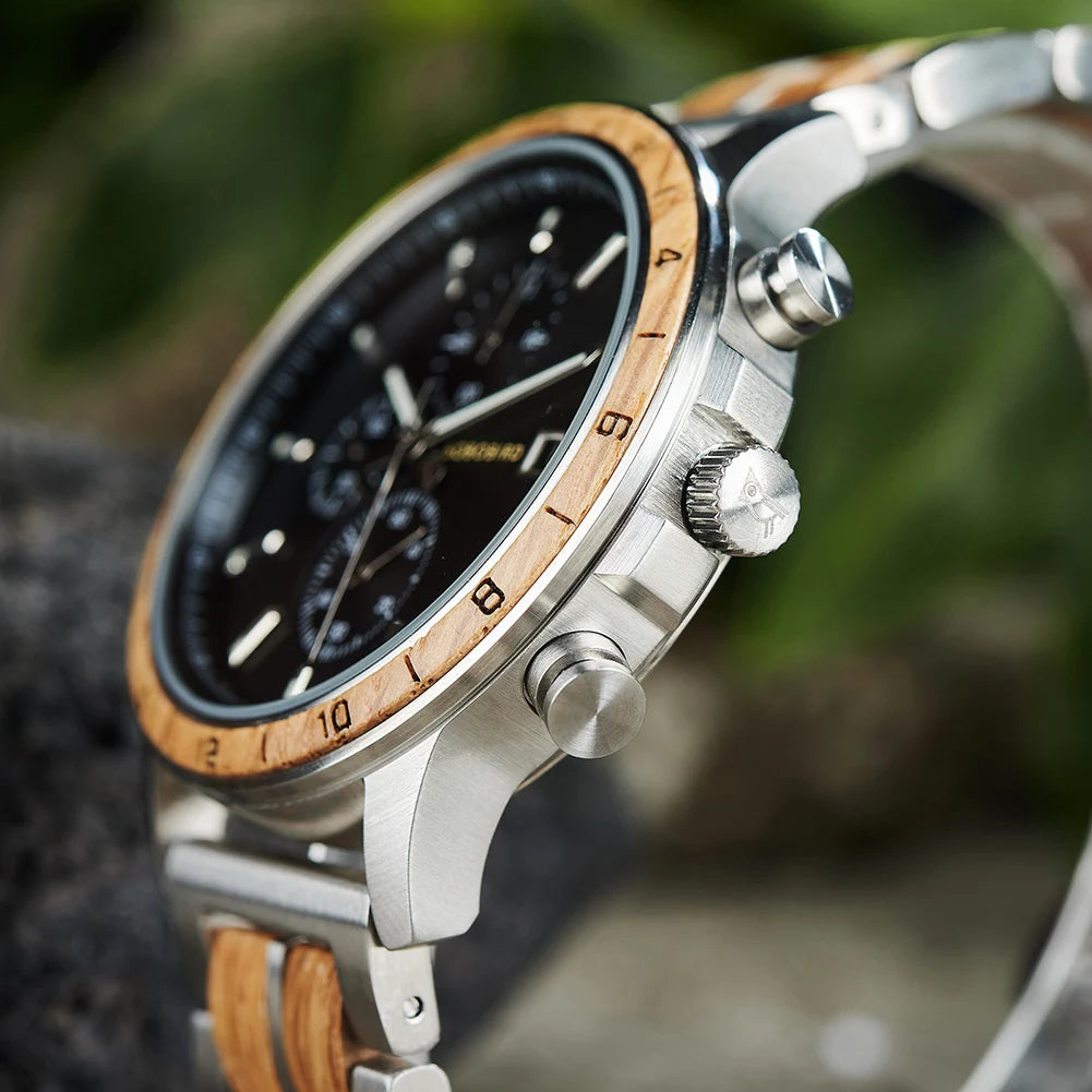 BOBO BIRD MEN'S WOOD QUARTZ WATCH