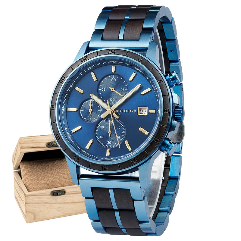 BOBO BIRD MEN'S WOOD QUARTZ WATCH