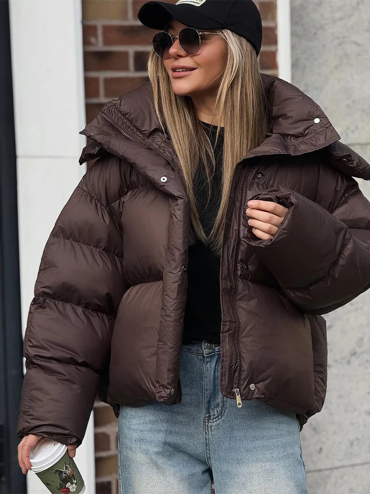 Women’s Hooded Short Cotton Jacket