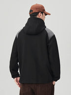 Men’s Patchwork Zip-Up Hoodie