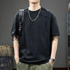 Men’s Irregular Pleated T-Shirt