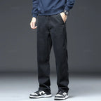 MEN JEANS ELASTICS WAIST LOOSE STRAIGHT