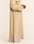 Elegant Open Button Abaya with Matching Hijab